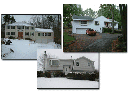 Decks, porches, wood siding and vinyl siding